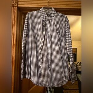 Men’s Nautica Black and white plaid button down